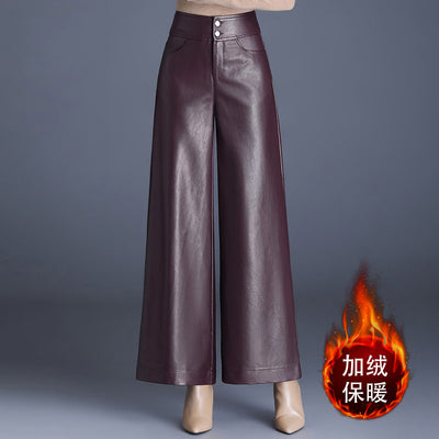 High Waist Thickened Loose Big Leg Straight All-matching Wide Leg Pants For Women