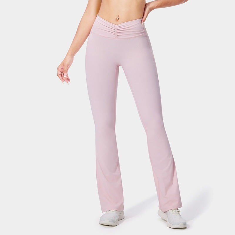 Fitness Pants Women's No Embarrassment Line Stretch Yoga Pants Tight Bootcut Pants