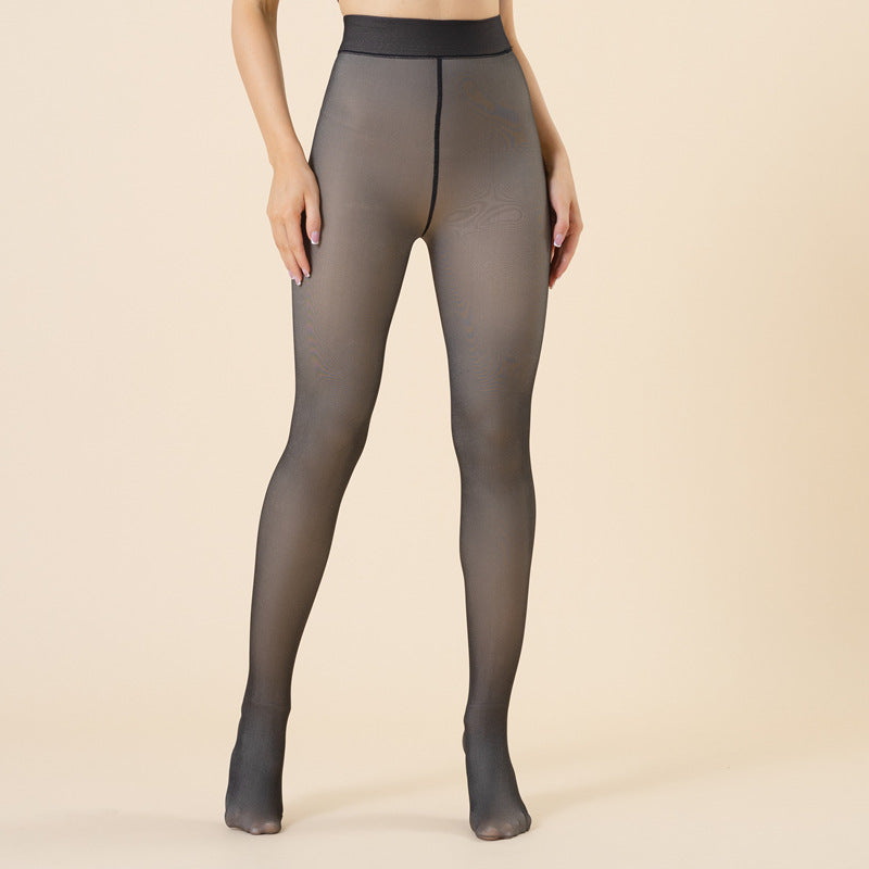 Leggings d'extérieur transparents et faux entrejambe pour femmes