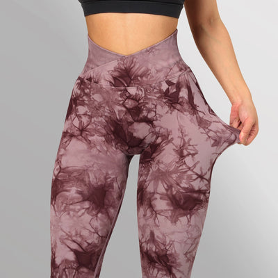 Leggings sans couture tie-dye pour femmes, pantalons de yoga push-up, leggings de sport, fitness, course à pied, gym