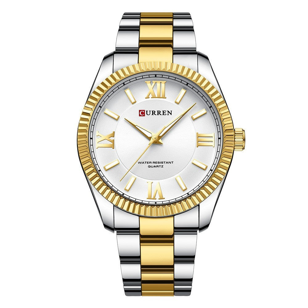 Men’s Luminous Steel Strap Quartz Watch