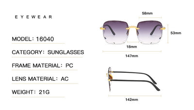 Lunettes de soleil large carré