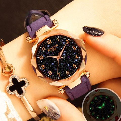 Mode femmes montres meilleur achat Star Sky Zifferblatt montre luxe or Rose femmes brassard quartz handgelenk montres nouveau dropshipping