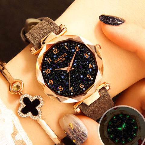 Mode femmes montres meilleur achat Star Sky Zifferblatt montre luxe or Rose femmes brassard quartz handgelenk montres nouveau dropshipping