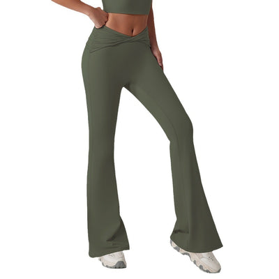 Female Pure Color Tight Hip Lift Quick-drying Casual Sports Trousers