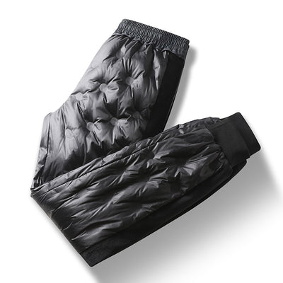Pantalon d'hiver matelassé à taille élastique pour homme