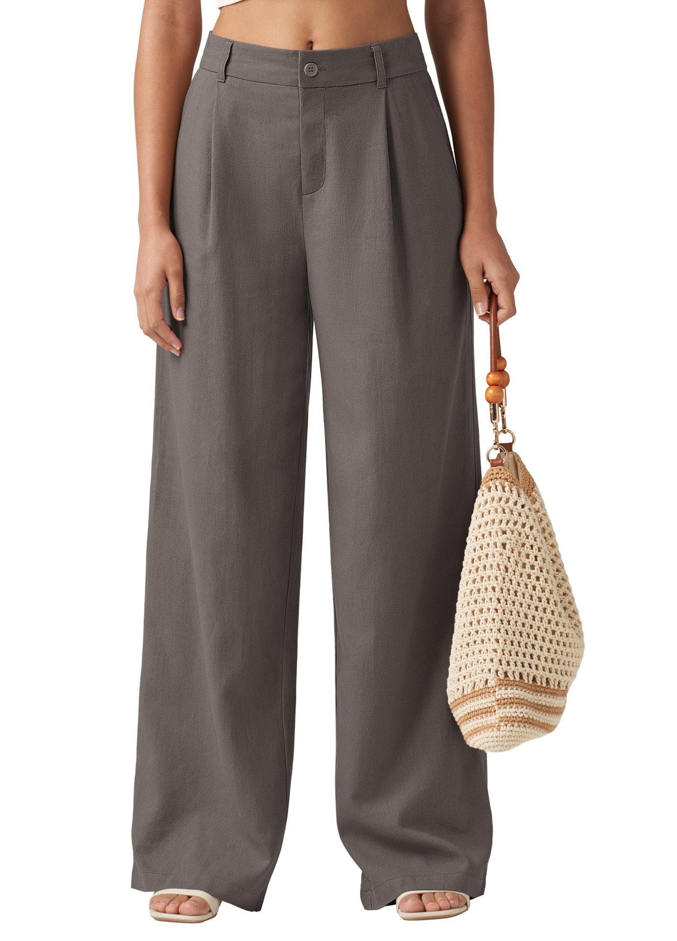 Loose Casual And Comfortable Pocket Straight-leg Pants