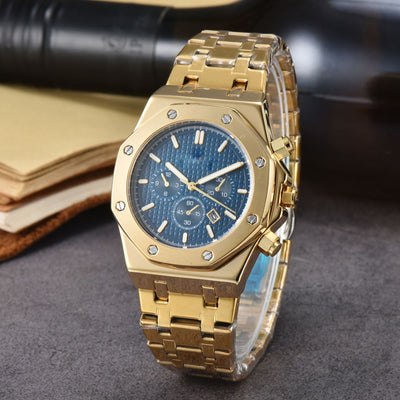 Men’s Stainless Steel Quartz Calendar Watch