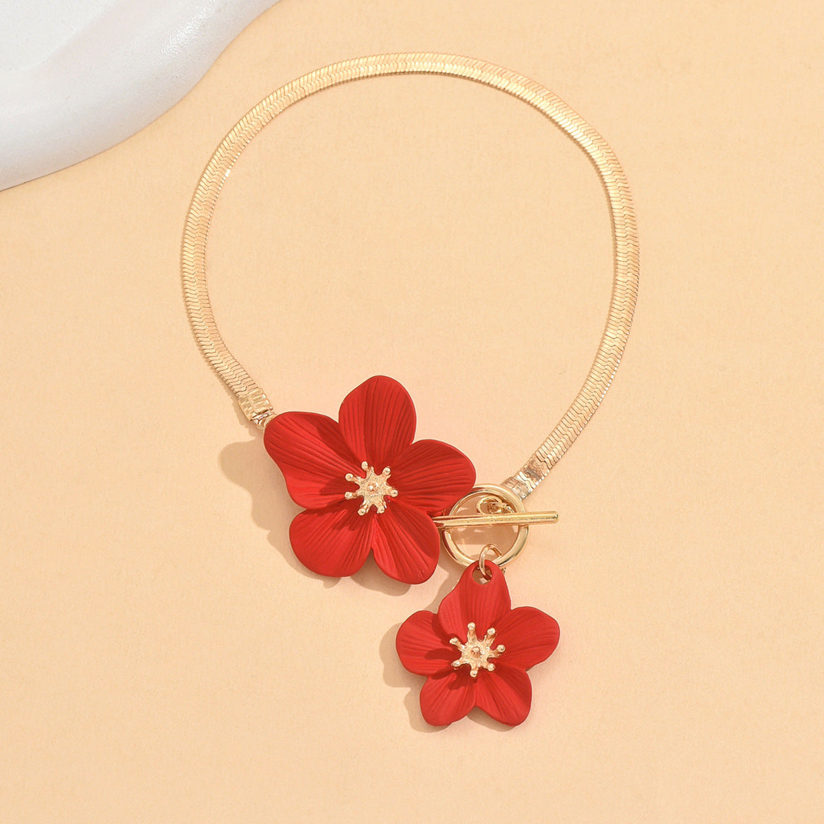 Simple Flower Anklet with OT Buckle