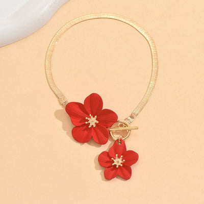 Simple Flower Anklet with OT Buckle