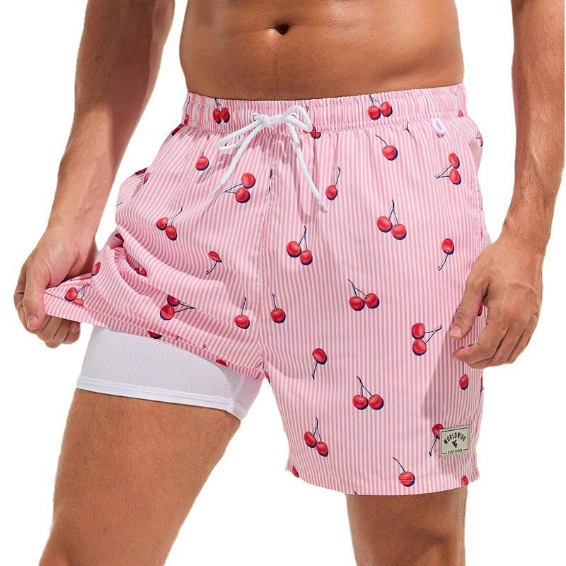 Men's Fashion Loose Quick-drying Boxer Swimming Trunks