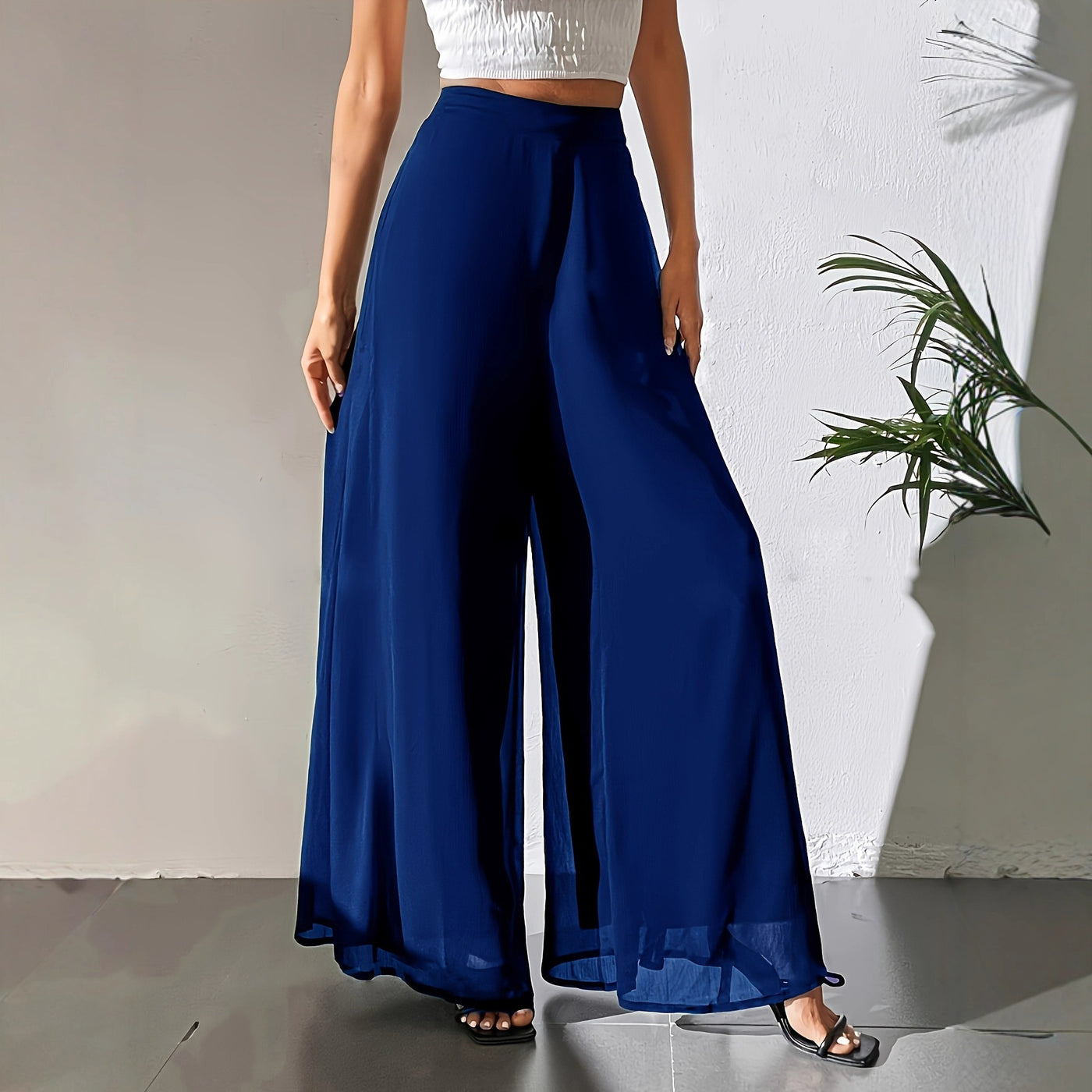 Casual Chiffon Wide-leg Pants Loose Trousers
