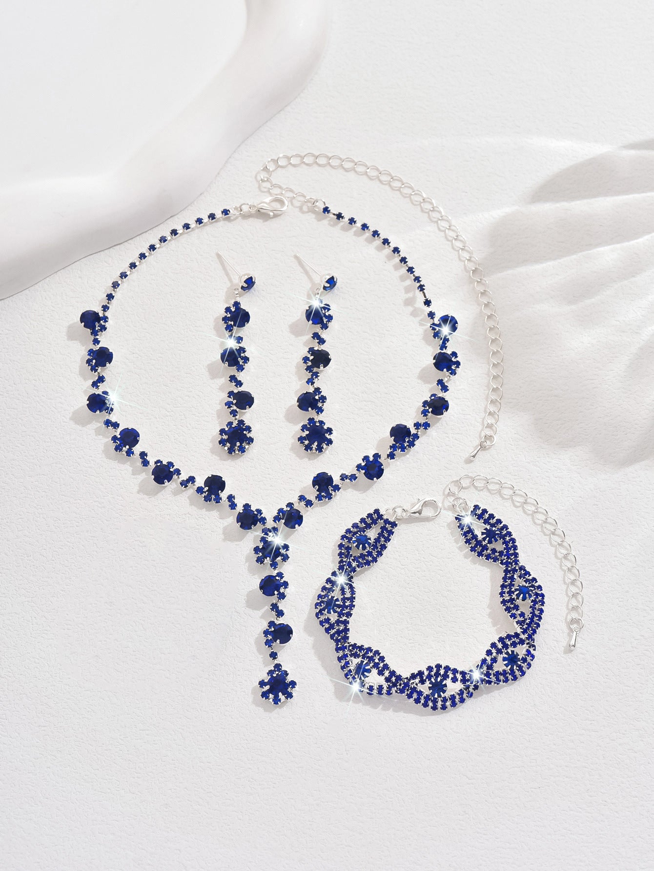 Crystal Necklace & Bracelet Jewelry Set