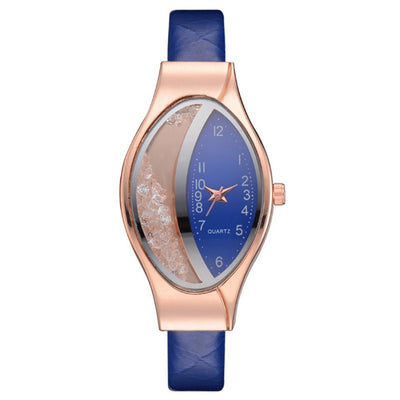 Montre femme tendance avec ceinture serpent et diamants