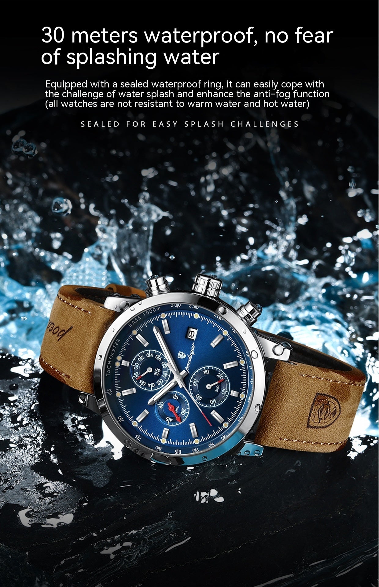 Men’s Waterproof Sports Quartz Watch