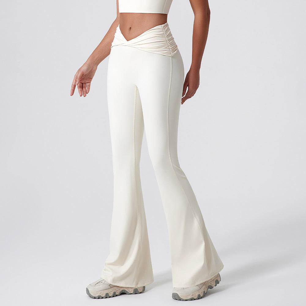 Female Pure Color Tight Hip Lift Quick-drying Casual Sports Trousers