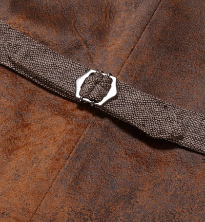 A Simple And Casual British Style Vest In Contrasting Colors For Men Without Straps