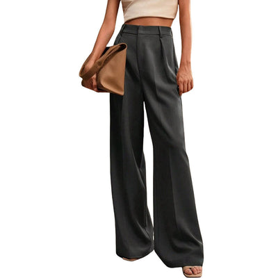 Women's Casual Loose Straight Business Commute Wide Leg Pants