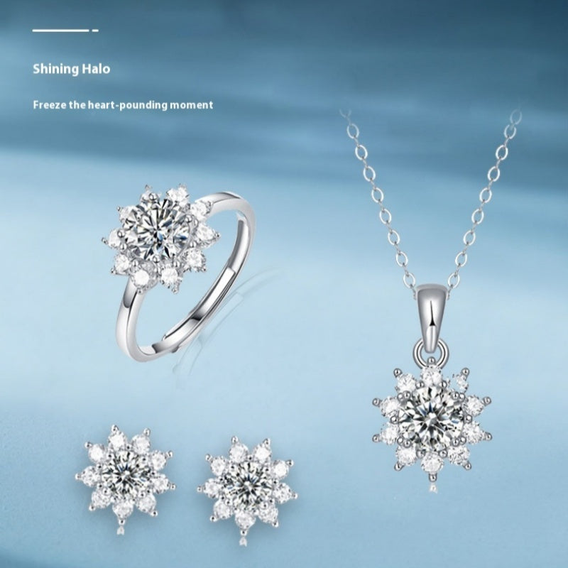 925 Silver Ring & Necklace Jewelry Set