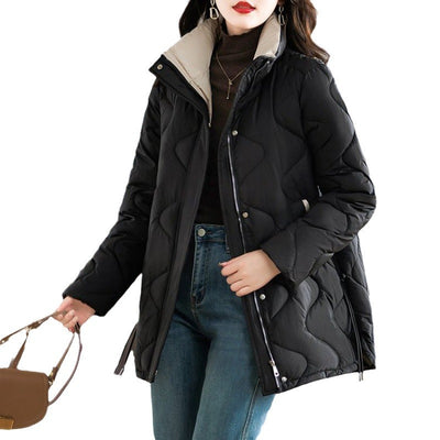 Mid-length Loose And Simple Cotton-padded Coat
