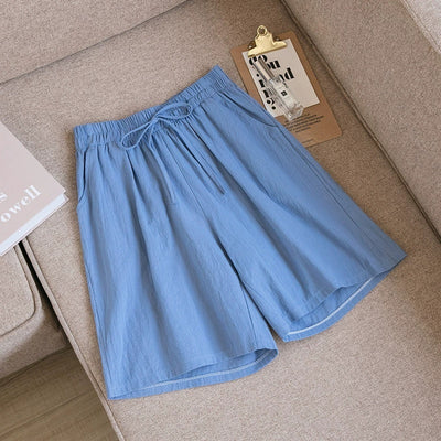 New Cotton And Linen Loose Shorts For Women