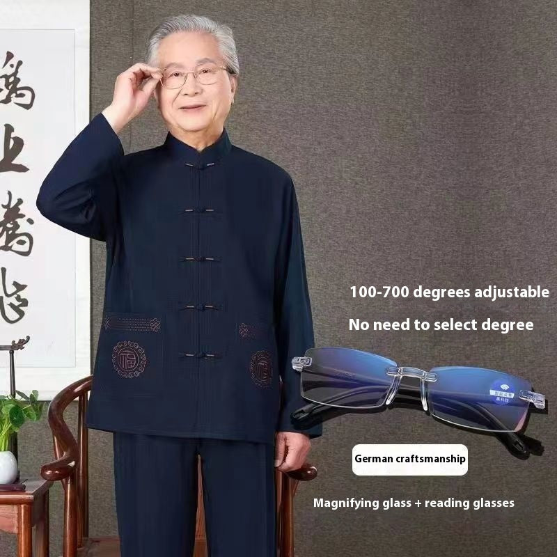 Diamond Rimmed Bifocal Presbyopic Glasses