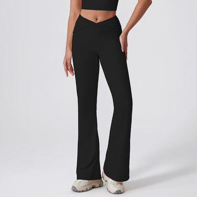Female Pure Color Tight Hip Lift Quick-drying Casual Sports Trousers
