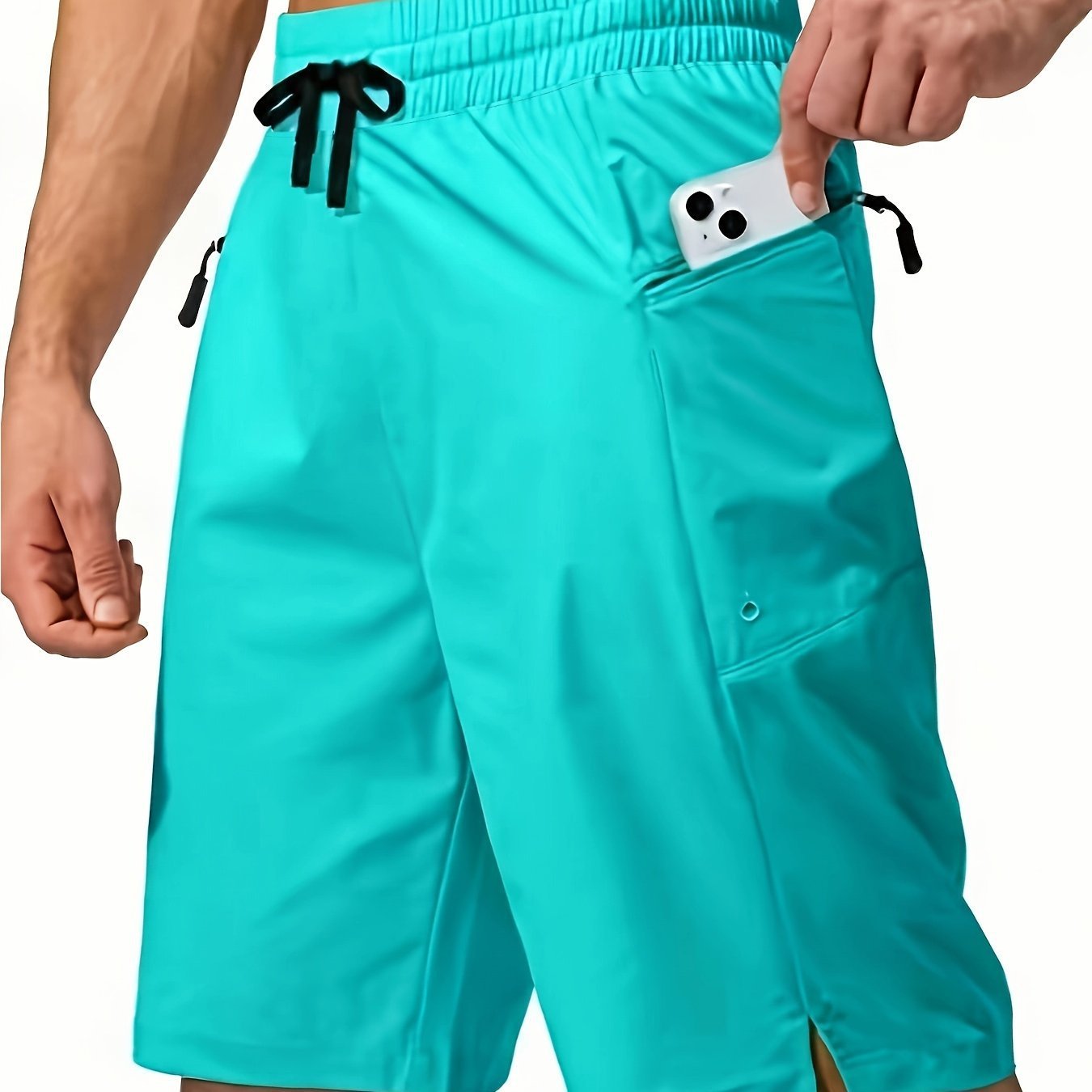 Solid Color Men's Quick-drying Beach Shorts