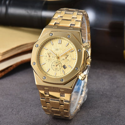 Men’s Stainless Steel Quartz Calendar Watch