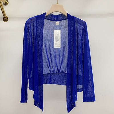 Petit châle extérieur assorti manteau court d'âge moyen et personnes âgées grande taille mince