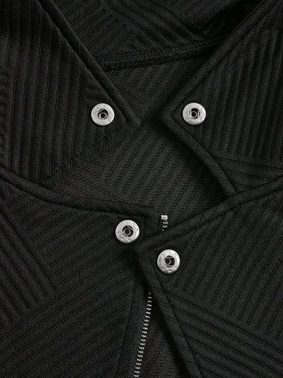 Women's Oblique Zipper Fastener Decoration Slim Casual Jacket