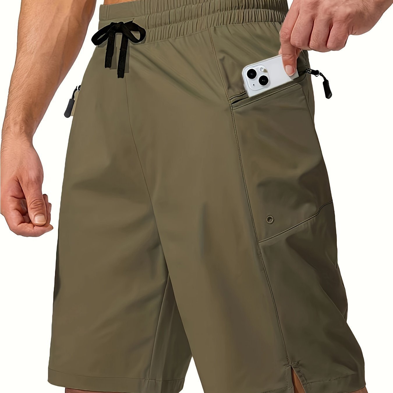 Solid Color Men's Quick-drying Beach Shorts