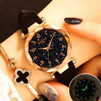 Mode femmes montres meilleur achat Star Sky Zifferblatt montre luxe or Rose femmes brassard quartz handgelenk montres nouveau dropshipping