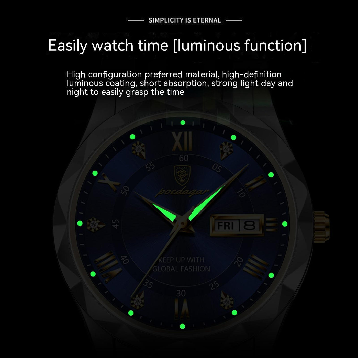 Men’s Waterproof Luminous Quartz Watch