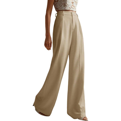 Women's Casual Loose Straight Business Commute Wide Leg Pants