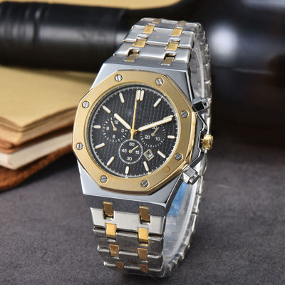 Men’s Stainless Steel Quartz Calendar Watch