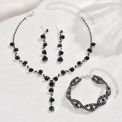 Crystal Necklace & Bracelet Jewelry Set