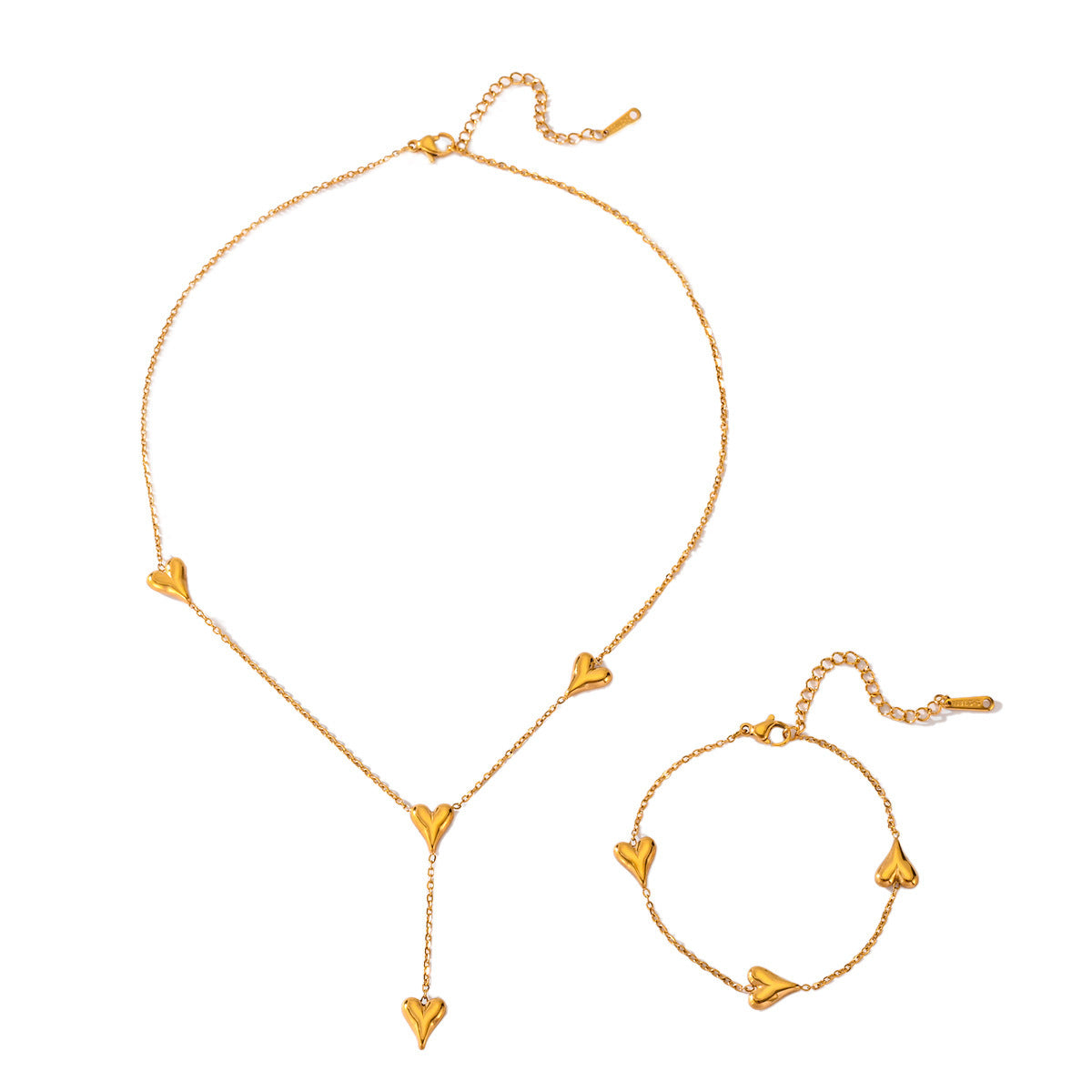 Peach Heart Tassel Necklace for Women