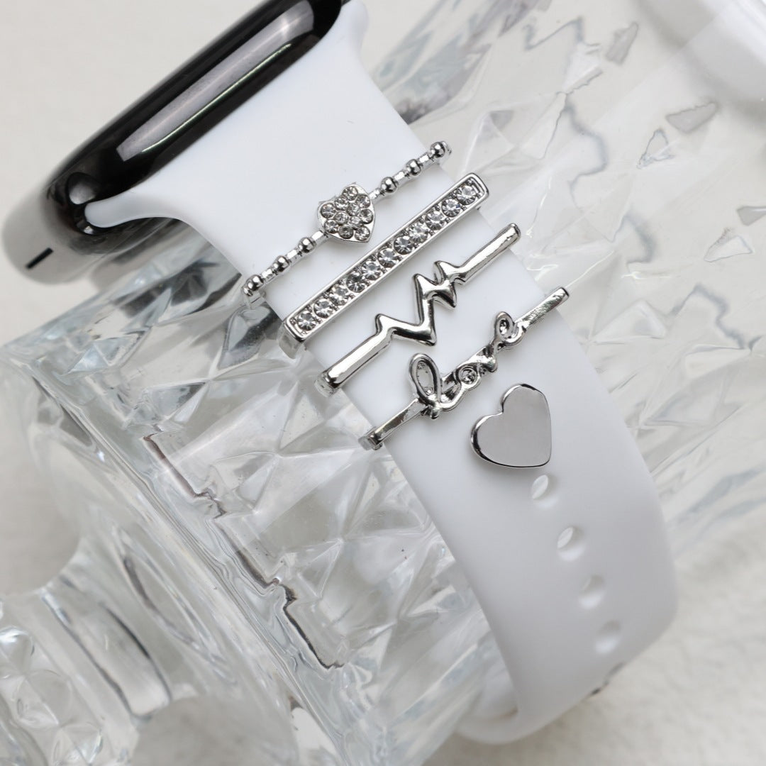 Bracelet de montre en silicone à boucle décorative DIY