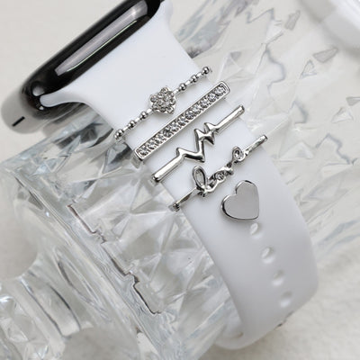 Bracelet de montre en silicone à boucle décorative DIY