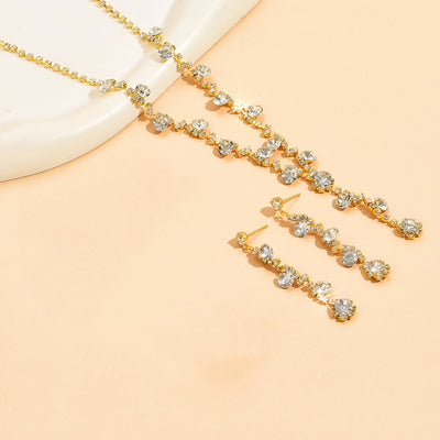 Crystal Necklace & Bracelet Jewelry Set