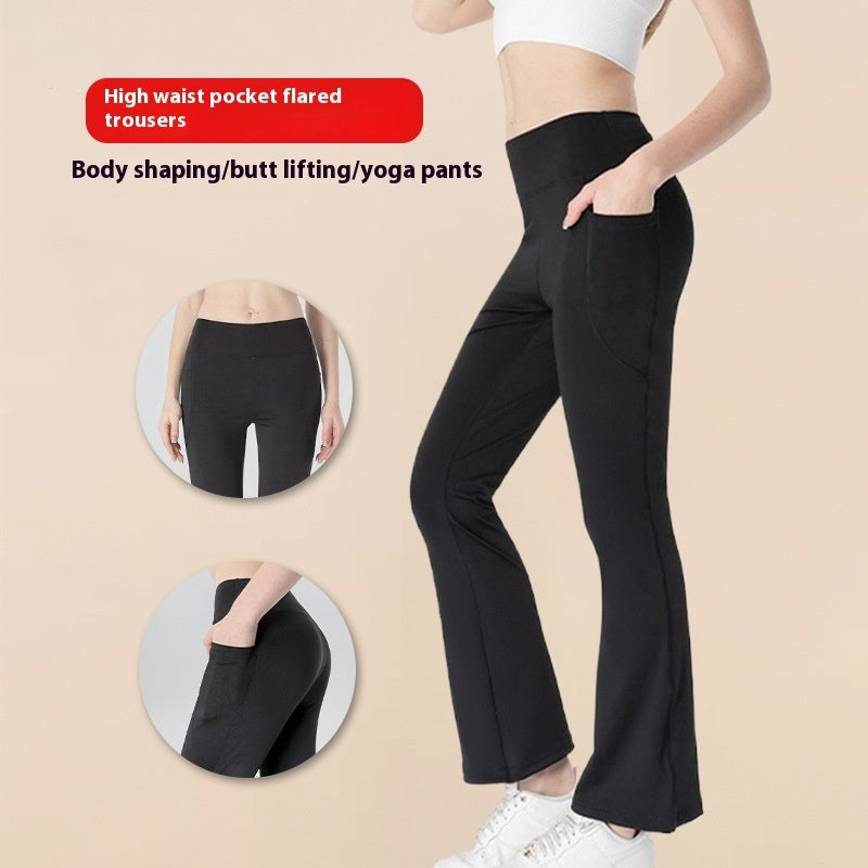 Pantalon court amincissant taille moyenne pour femme, pantalon bootcut décontracté à poches