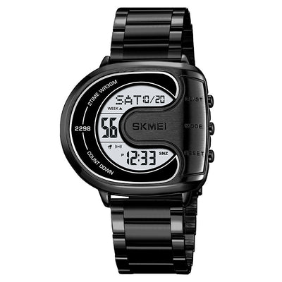 U-shaped Dial Creative Men's Multifunctional Waterproof Electronic Watch