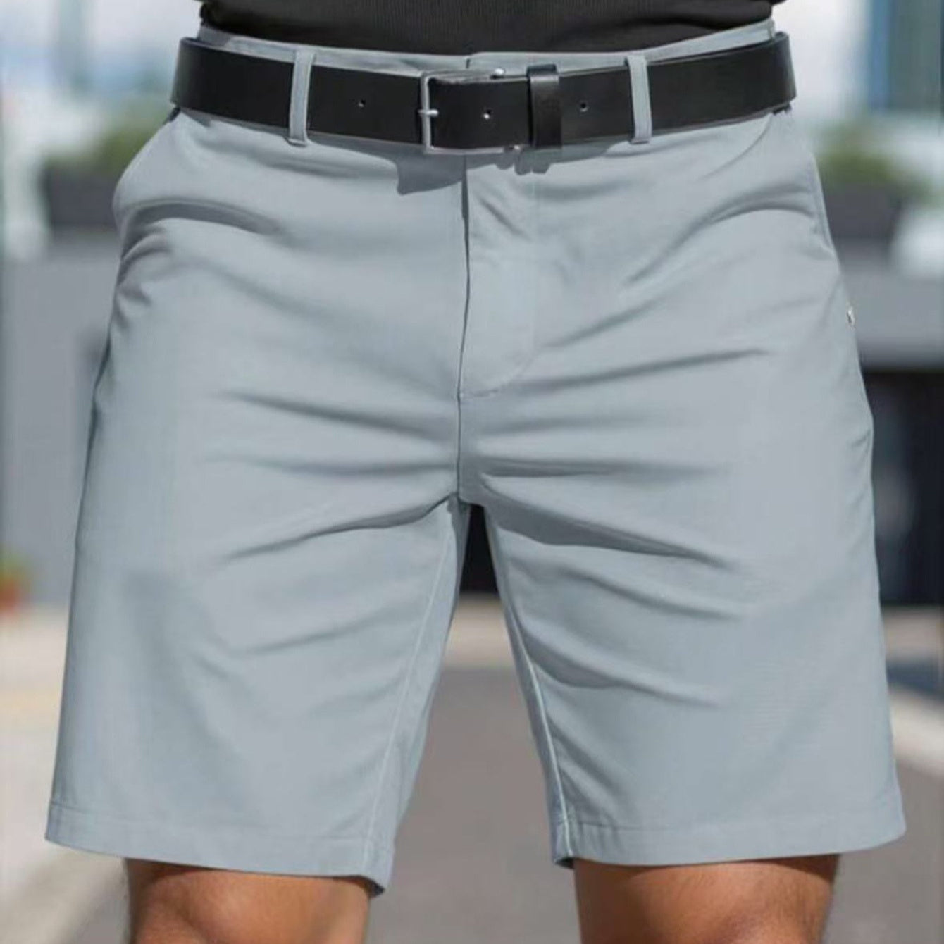 Men's Solid Color Shorts Men's Business Sports Fifth Pants