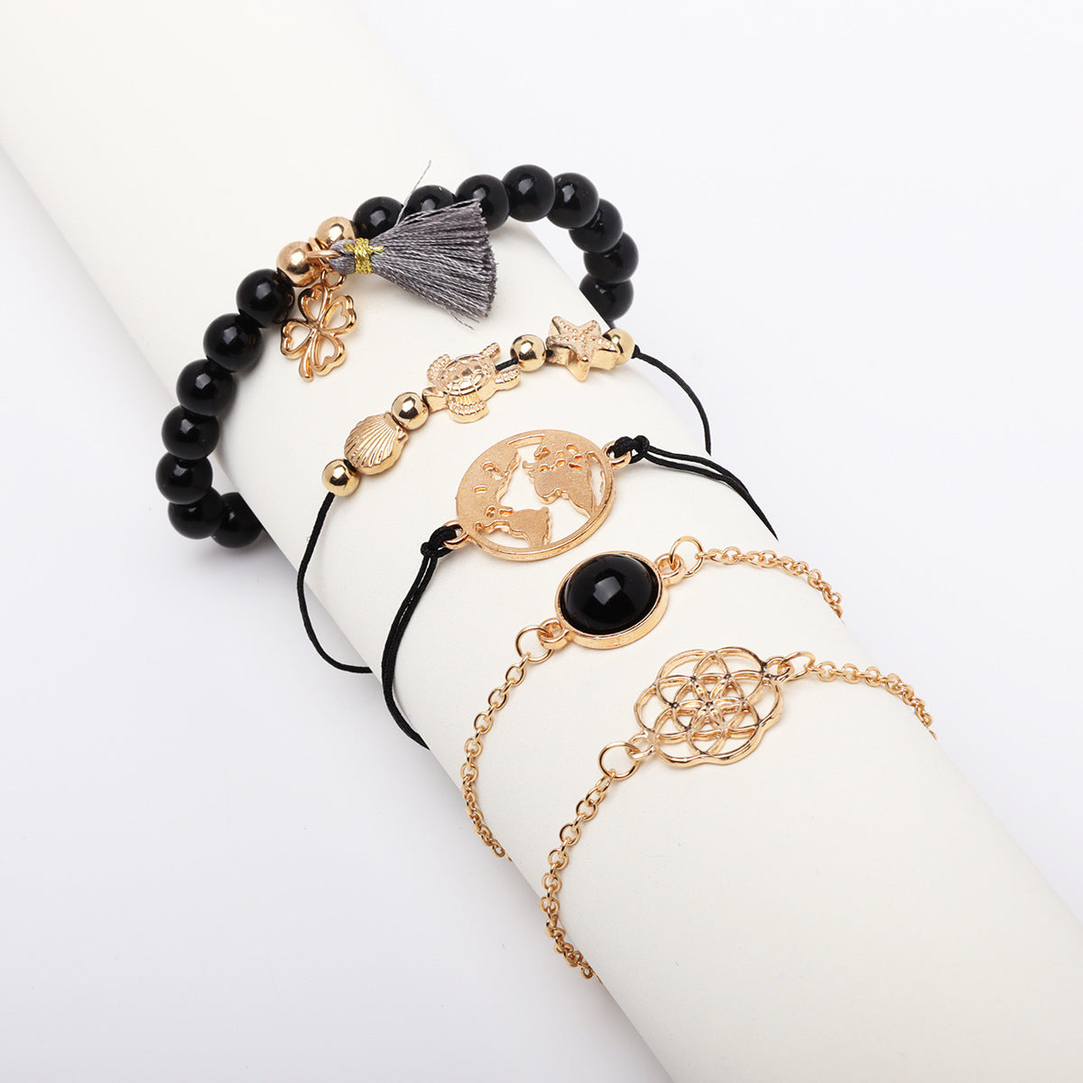Turtle Tassel Bracelet 5-Piece Set