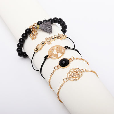Turtle Tassel Bracelet 5-Piece Set