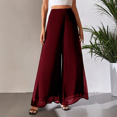 Casual Chiffon Wide-leg Pants Loose Trousers