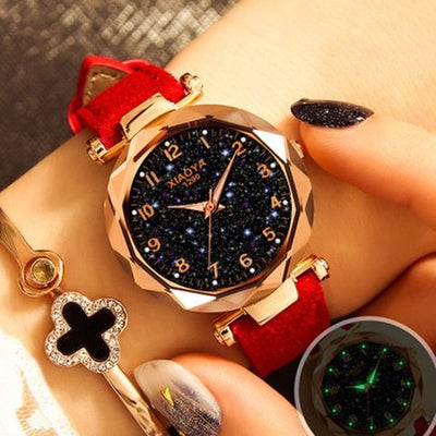 Mode femmes montres meilleur achat Star Sky Zifferblatt montre luxe or Rose femmes brassard quartz handgelenk montres nouveau dropshipping