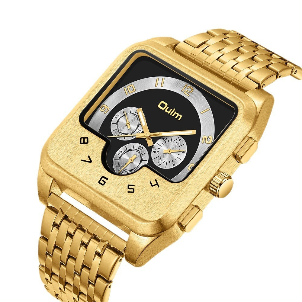 Men’s Gold Square Quartz Watch