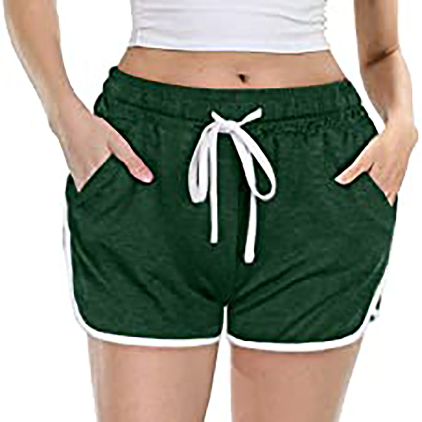 Women's Casual Solid Color Tether Shorts